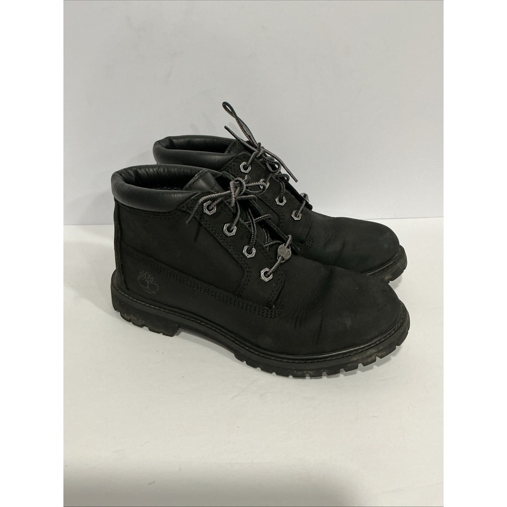 TIMBERLAND Womens Waterproof Black Suede Leather NELLIE Chukka Ankle Boots 7